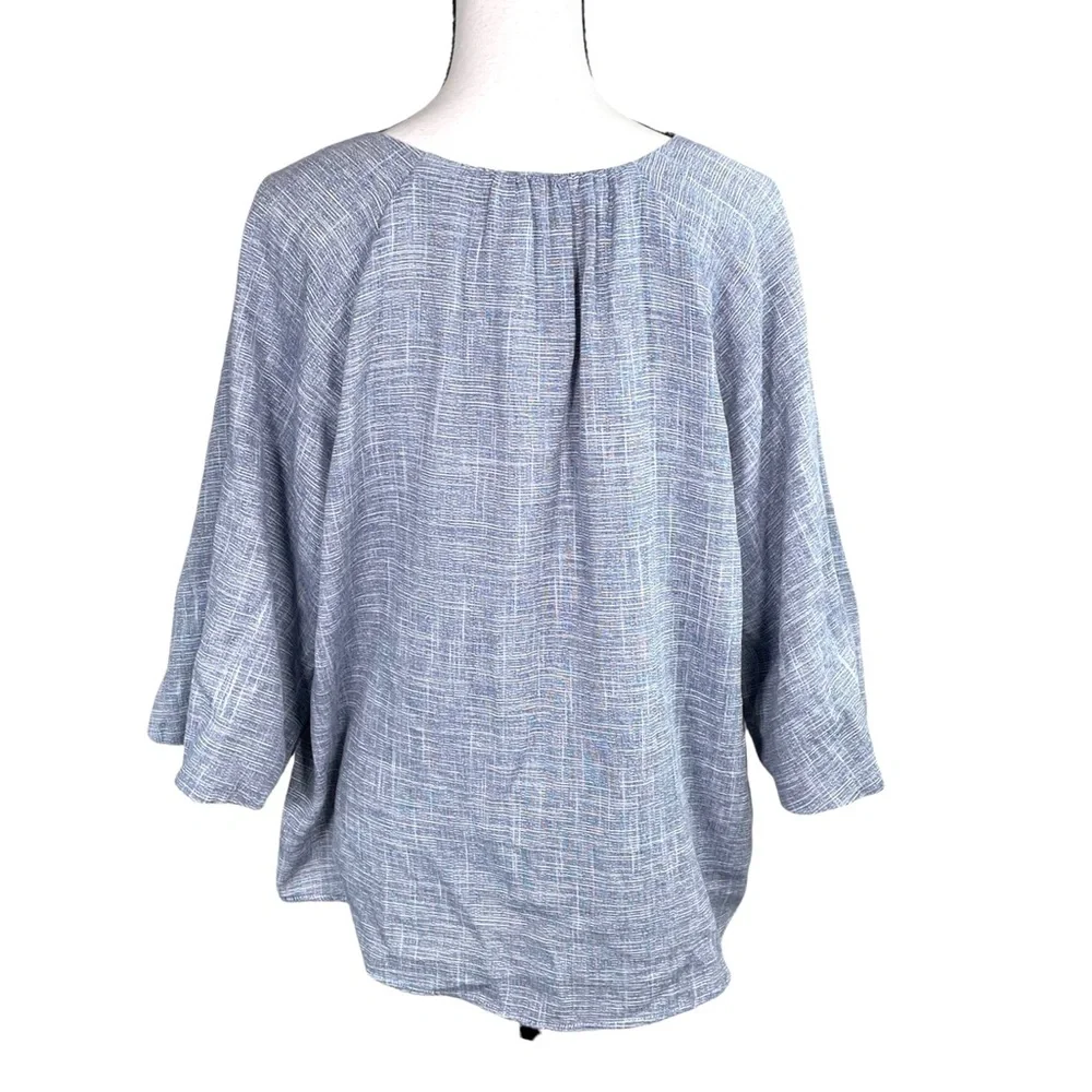 Zara Blue Tassle Tie Blouse - Picture 4 of 8
